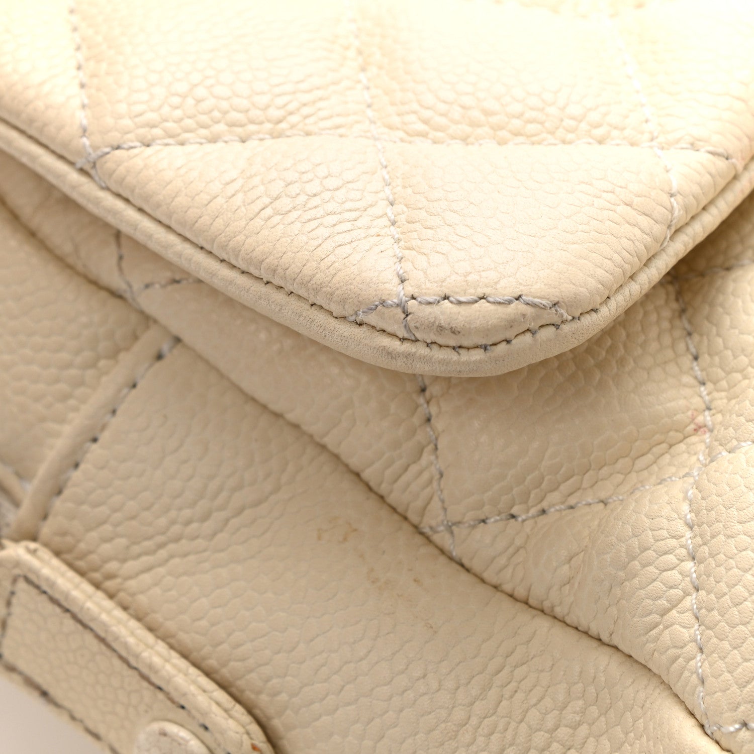 Chanel Caviar Quilted Jumbo Easy Flap Dark White 12 of 12