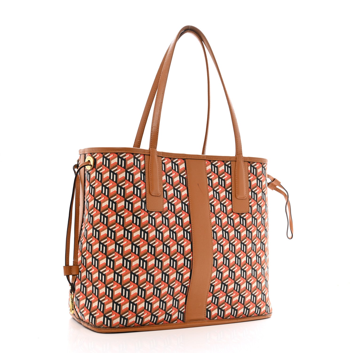 MCM Visetos Medium Liz Reversible Shopper Tote Cognac 5 of 18