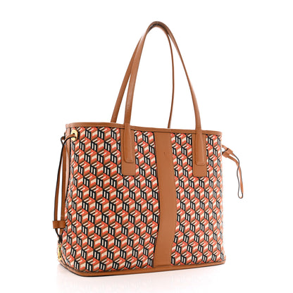 MCM Visetos Medium Liz Reversible Shopper Tote Cognac 5 of 18