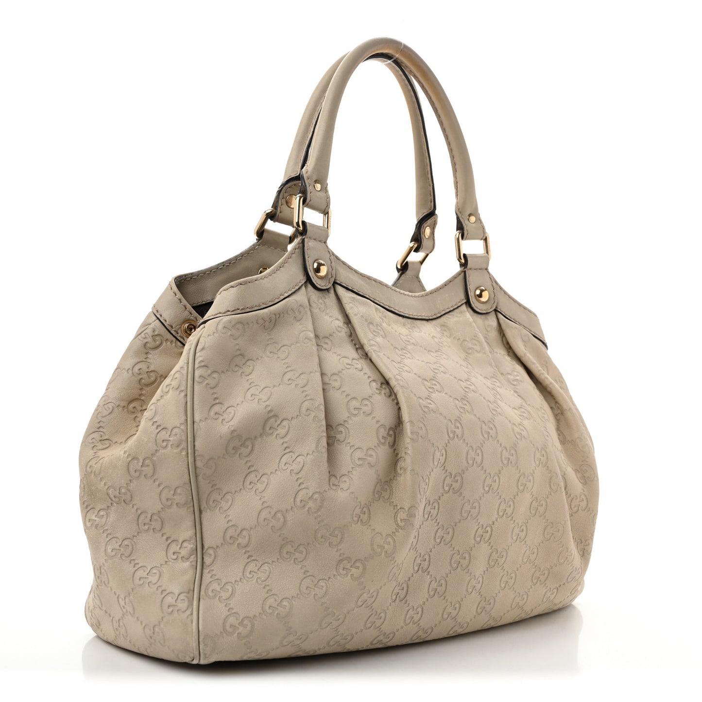 Guccissima Medium Sukey Tote Mystic White