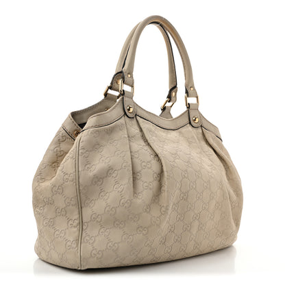 Gucci Guccissima Medium Sukey Tote Mystic White 3 of 16