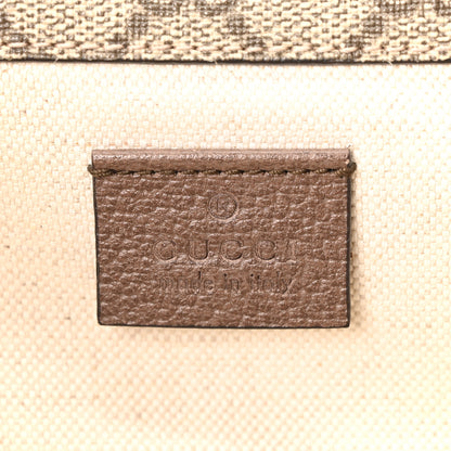 Gucci GG Supreme Monogram Web Small Neo Vintage Double Flap Messenger Bag Beige New Acero 6 of 10