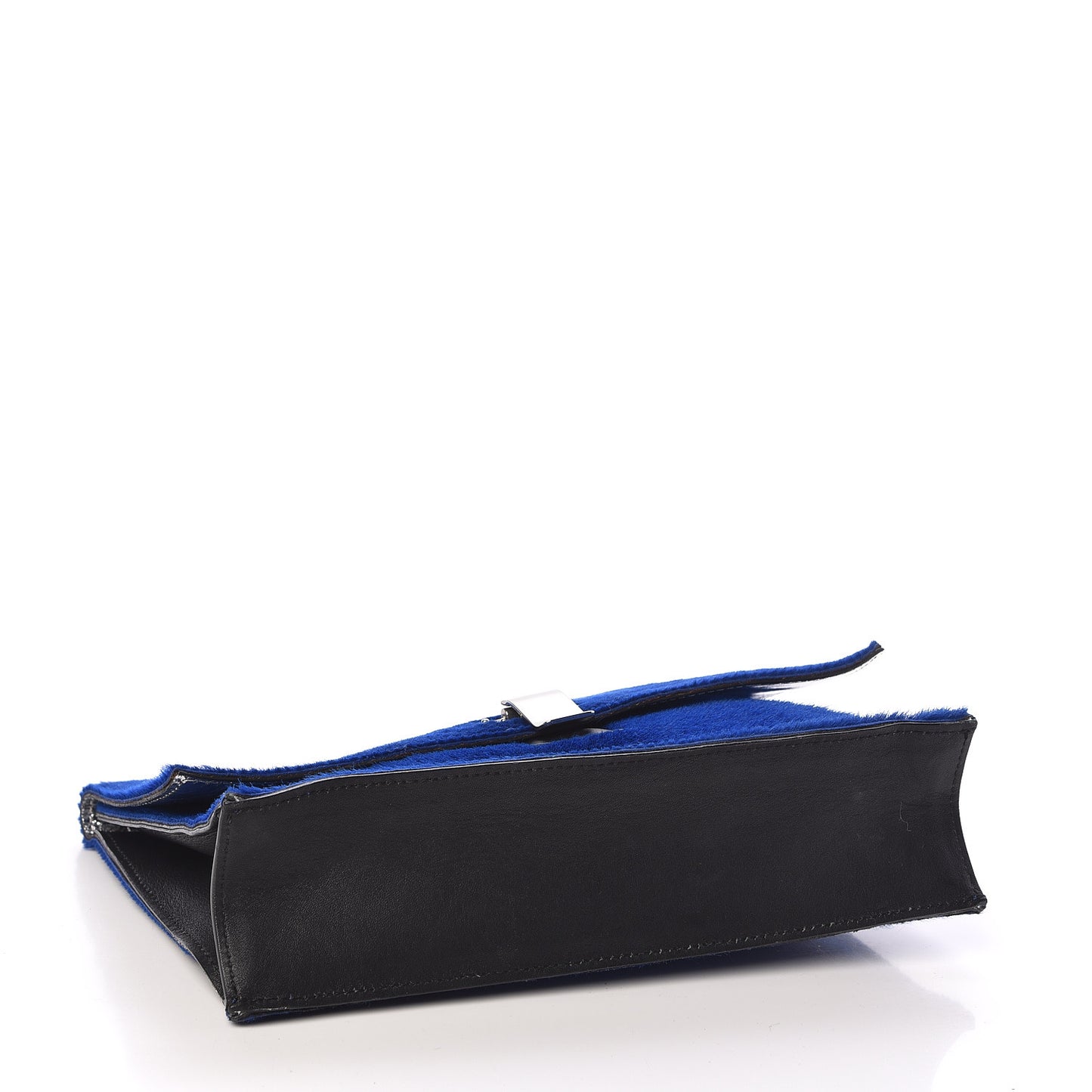 Sheephair Calfskin Suede PS Elliot Clutch Cobalt Black