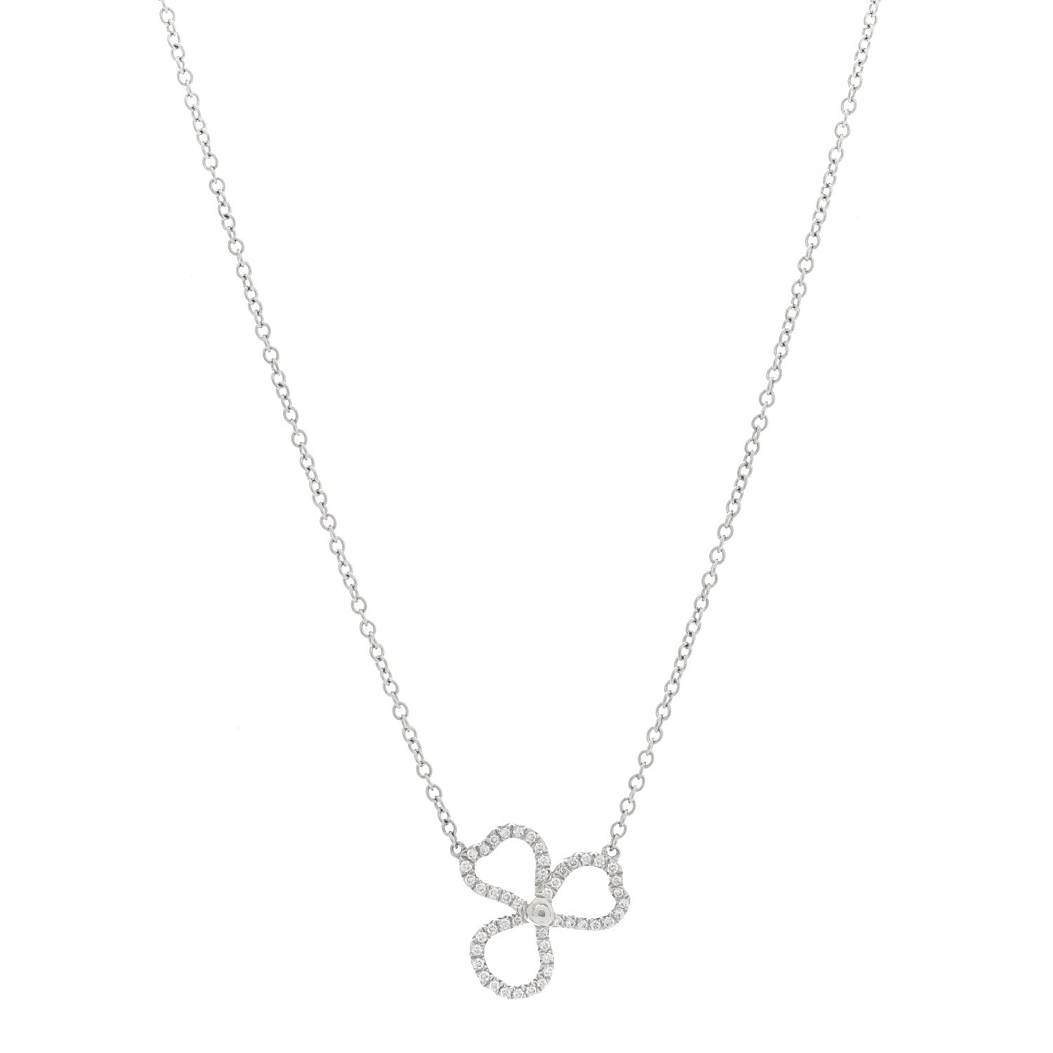 Tiffany Platinum Diamond Paper Flowers Pendant Necklace 1 of 5