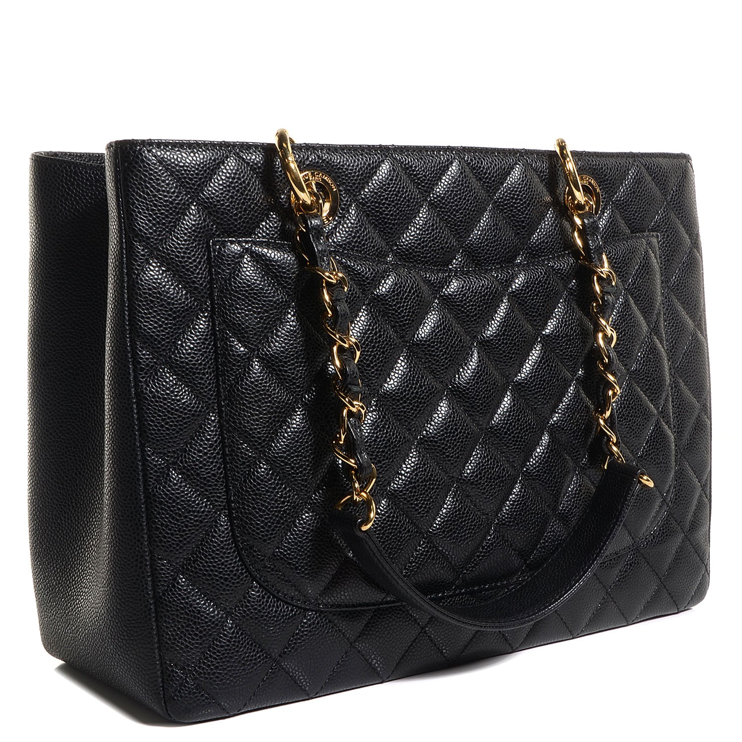 Chanel Caviar Grand Shopping Tote GST Black 3 of 9