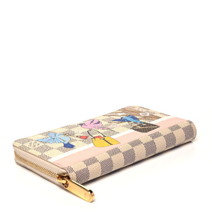 Louis Vuitton Damier Azur 2018 Christmas Animation Zippy Wallet 4 of 6