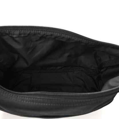 Balenciaga Recycled Sport Nylon Logo Embroidered Wheel Sling Bag Black White 5 of 9