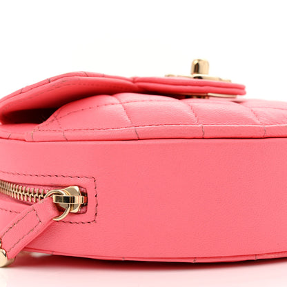 Chanel Lambskin Quilted CC In Love Heart Clutch With Chain Pink 9 of 11