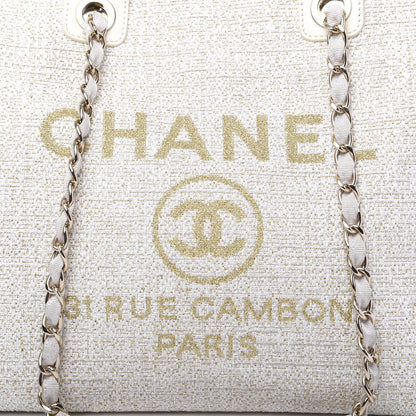 Chanel Lurex Boucle Medium Deauville Tote White 10 of 12