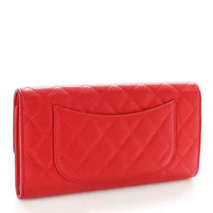 Chanel Caviar Quilted Travel Wallet Red 4 of 11