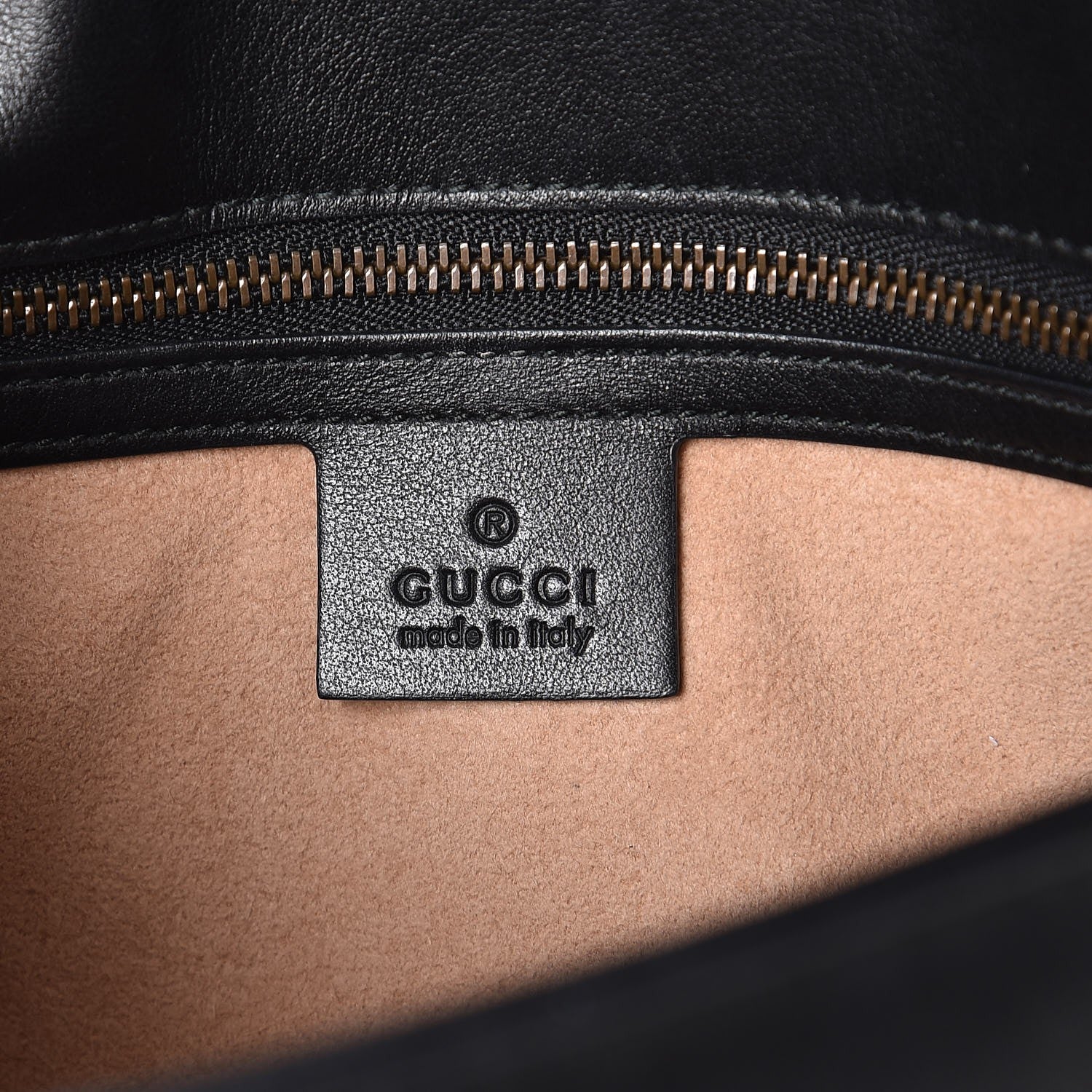 Gucci Calfskin Matelasse Small GG Marmont Shoulder Bag Black 6 of 8