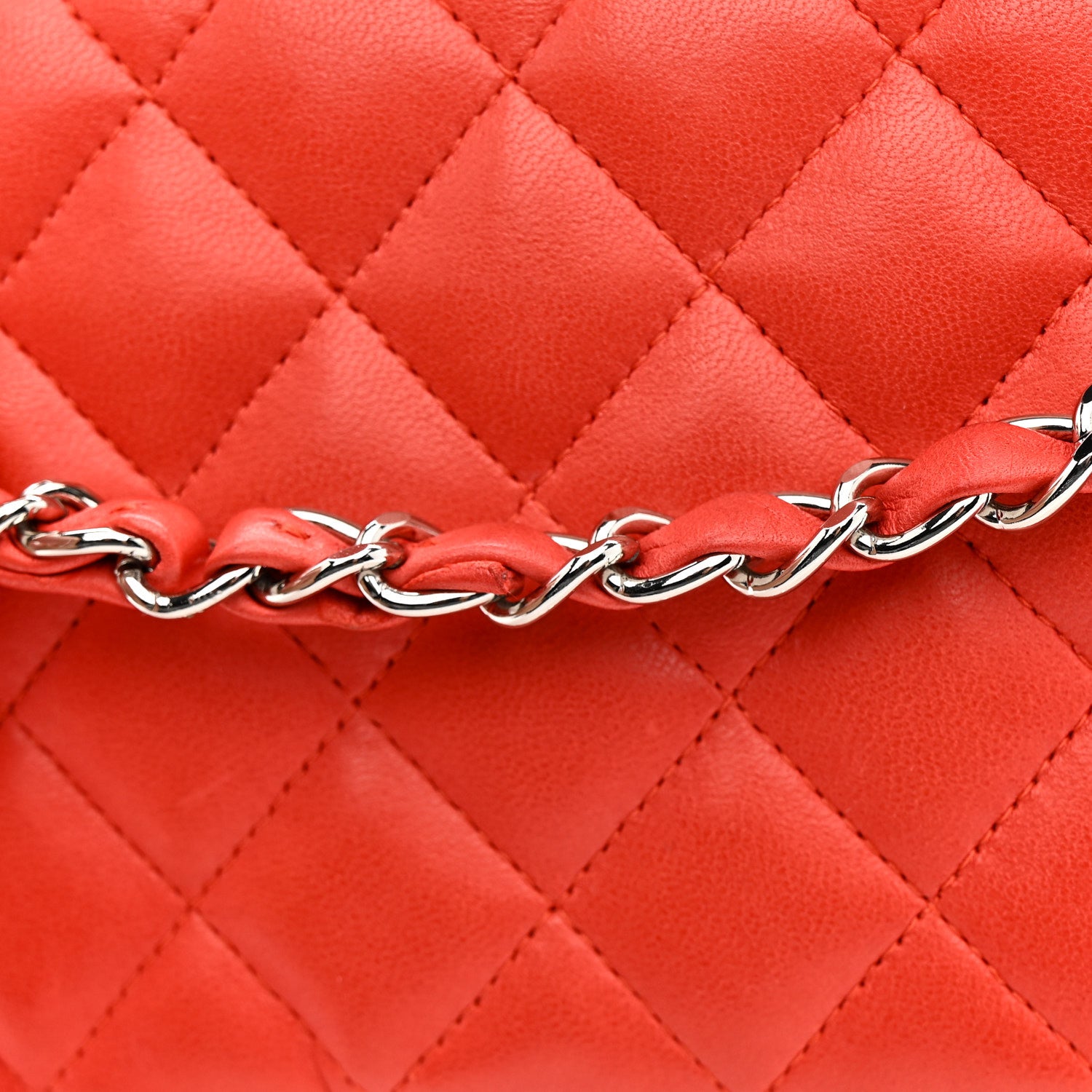 Chanel Lambskin Quilted Medium Single Flap Red 12 of 12