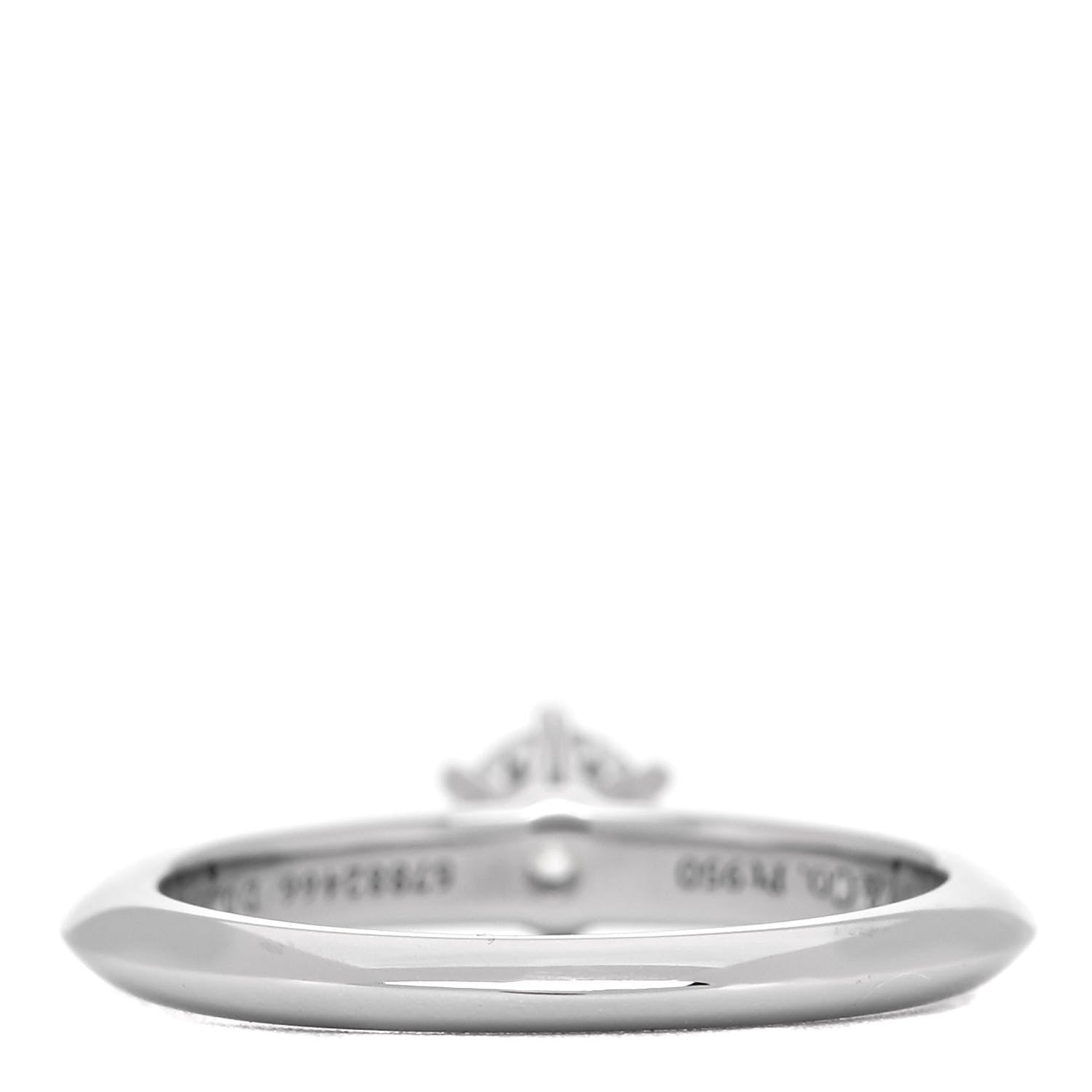 Tiffany Platinum Diamond .21ct Solitaire Engagement Ring 45 3.25 3 of 5