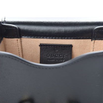 Gucci Boarded Plutone Calfskin Mini Horsebit 1955 Crossbody Bag Black 8 of 9