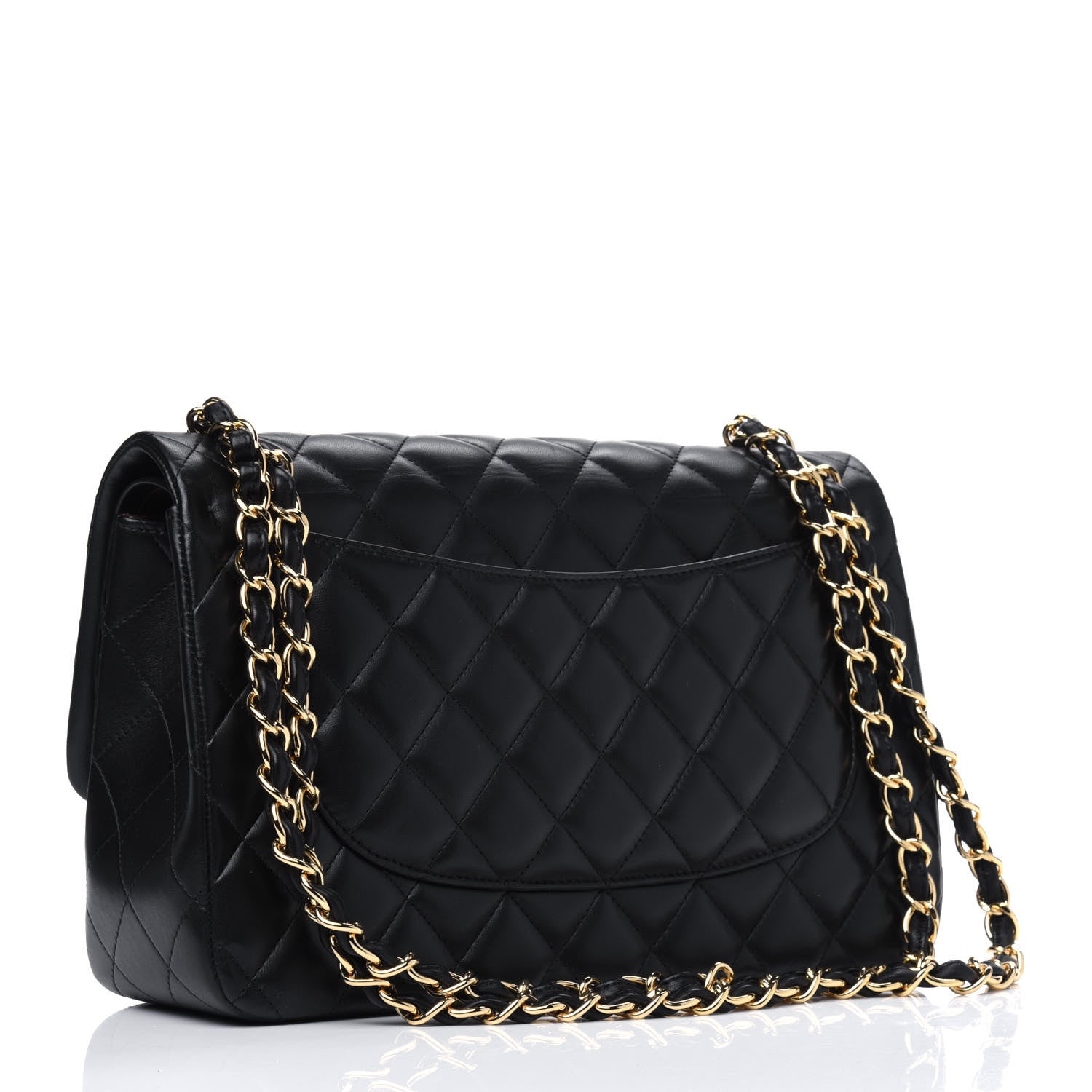 Chanel Lambskin Quilted Jumbo Double Flap Black 2 of 5