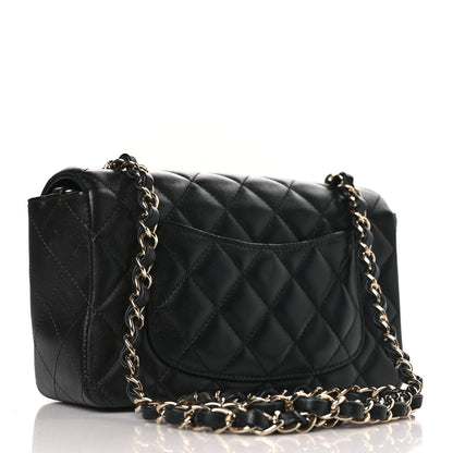 Chanel Lambskin Quilted Mini Rectangular Flap Black 3 of 9
