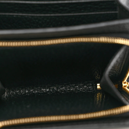 Gucci Dollar Calfskin GG Supreme Monogram Medium GG Marmont Wallet Black Beige Ebony 5 of 6