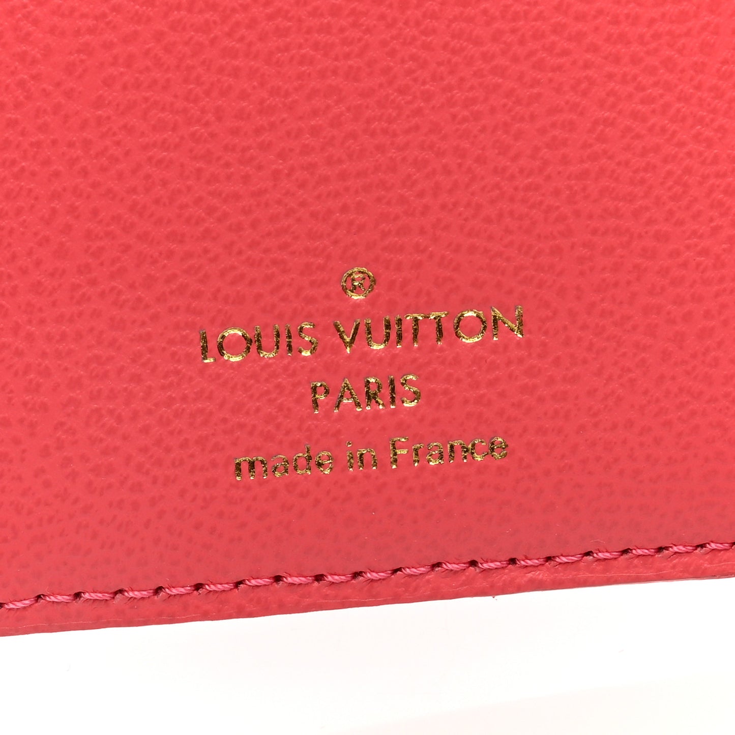 Lambskin Embossed Monogram Lou Coussin Wallet Pink