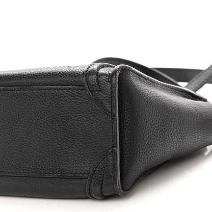 Celine Drummed Calfskin Nano Luggage Black 8 of 16