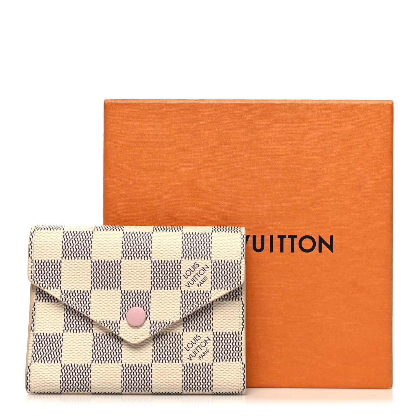 Damier Azur Victorine Wallet Rose Ballerine