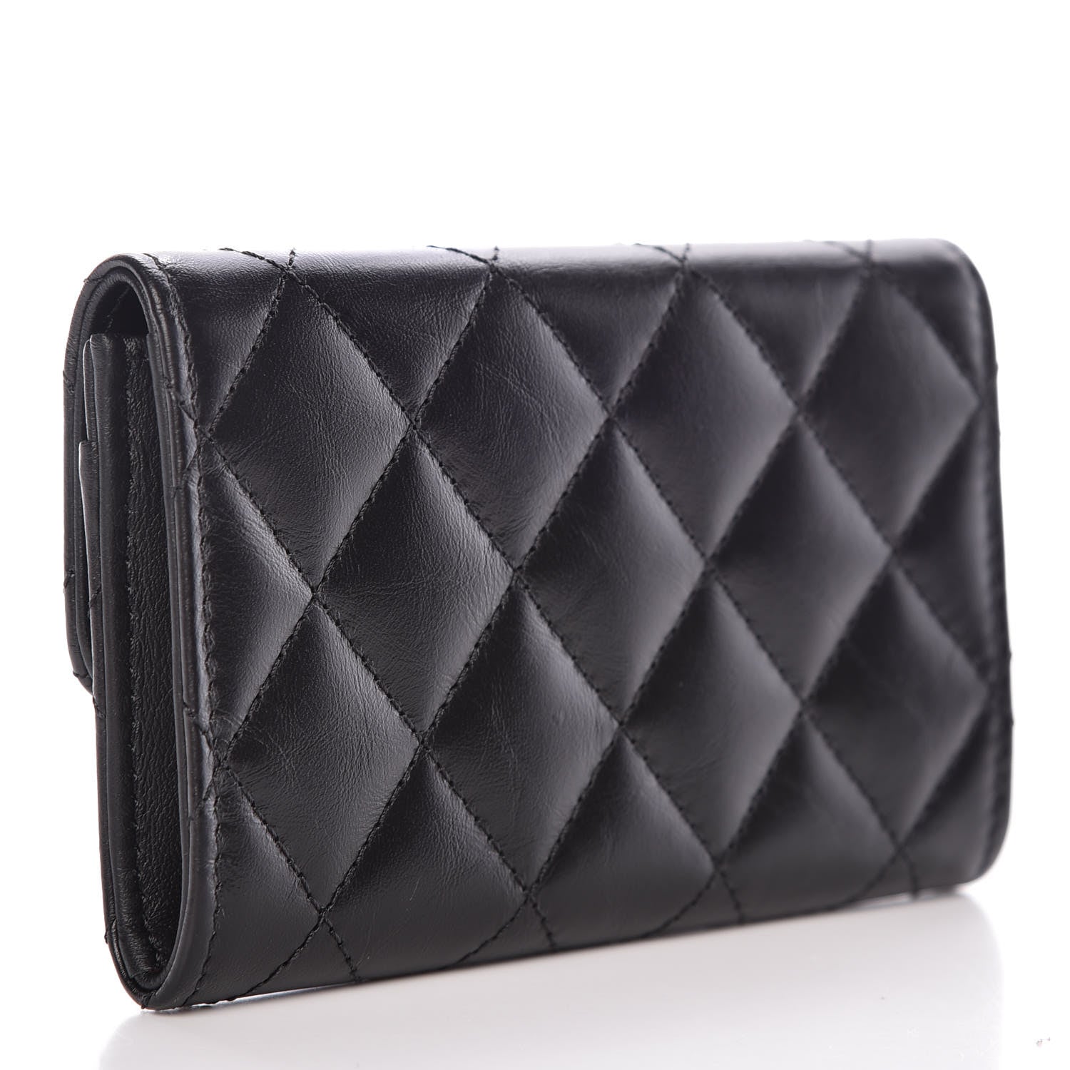 Chanel Aged Calfskin Quilted Reissue Flap Card Holder Black 3 of 8