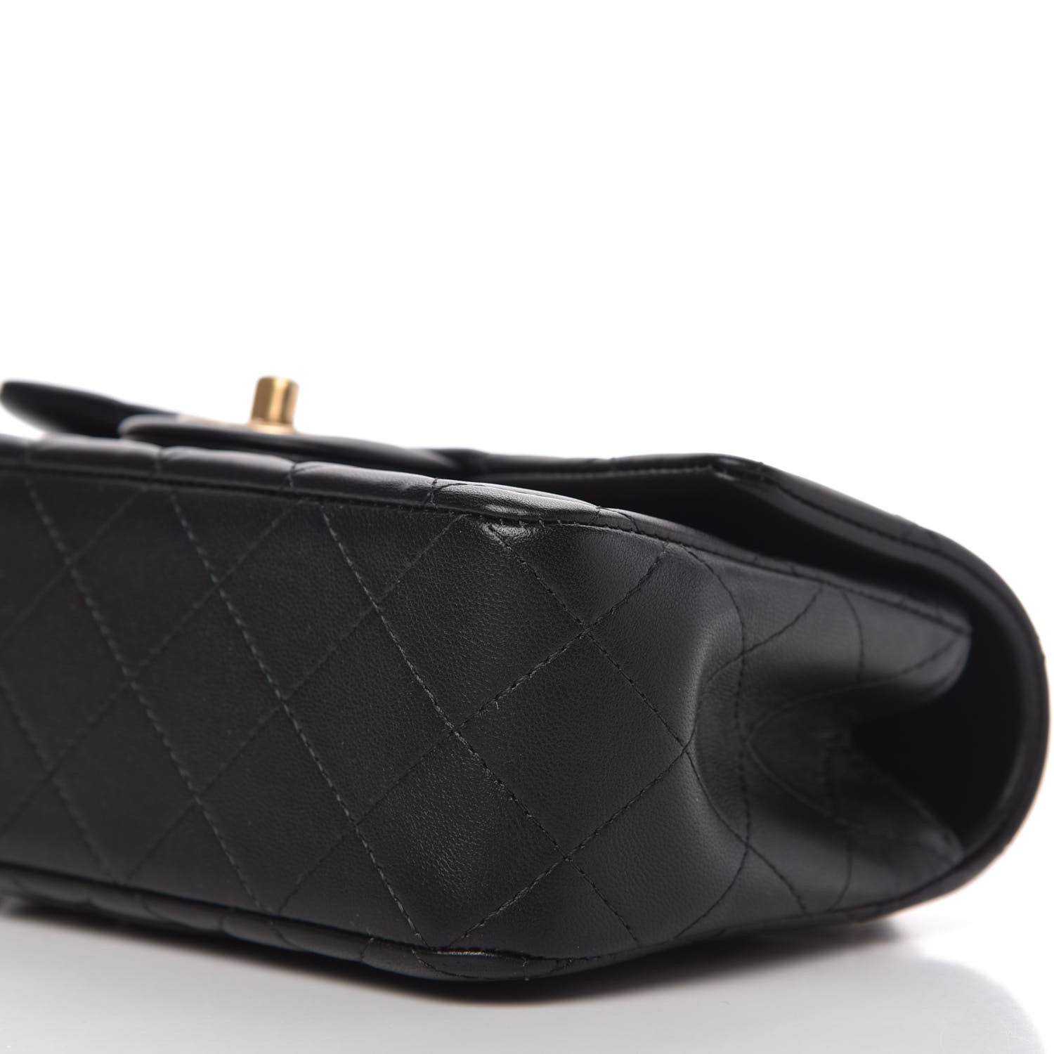 Chanel Lambskin Quilted Mini Top Handle Rectangular Flap Black 7 of 10