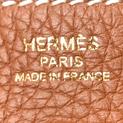 Hermes Taurillon Clemence Lindy 26 Gold 6 of 10