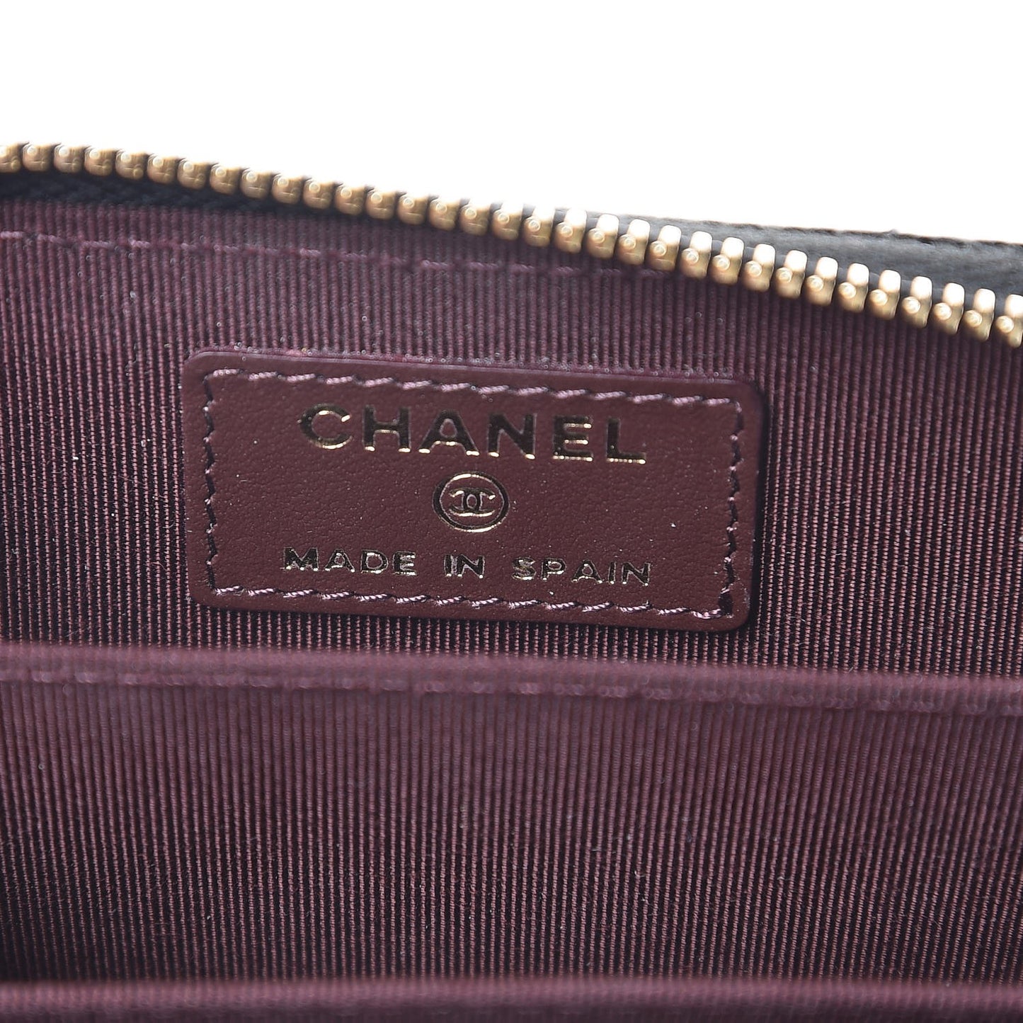 Caviar Quilted Zip Coin Purse Black