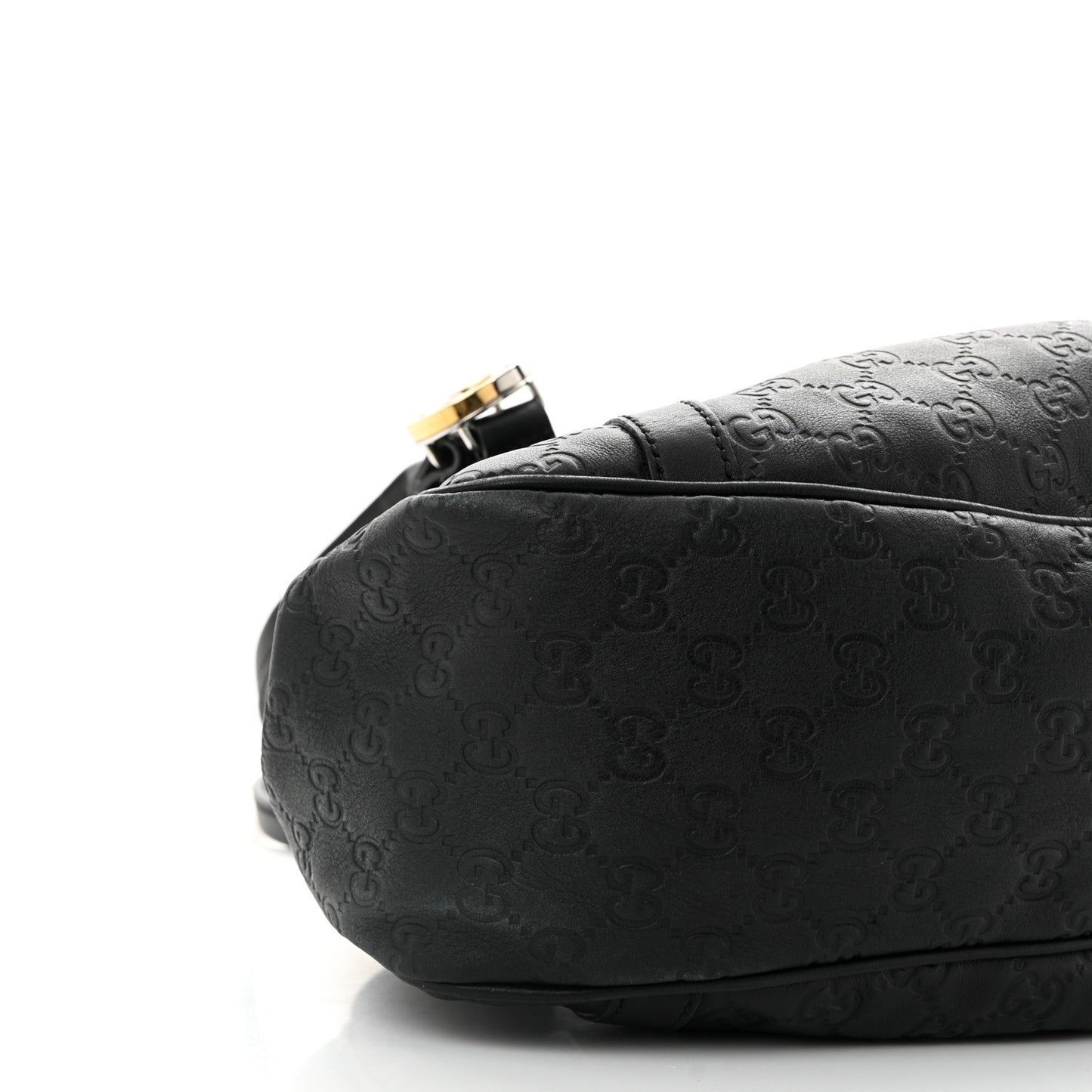 Guccissima Medium GG Twins Shoulder Bag Black