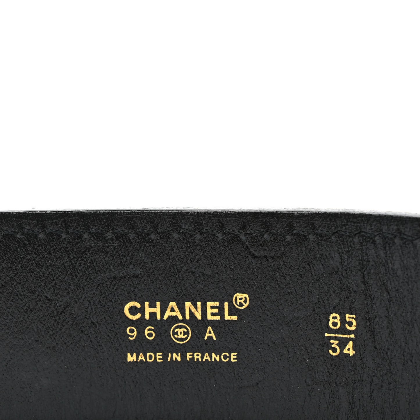 Calfskin CC Belt 85 34 Black
