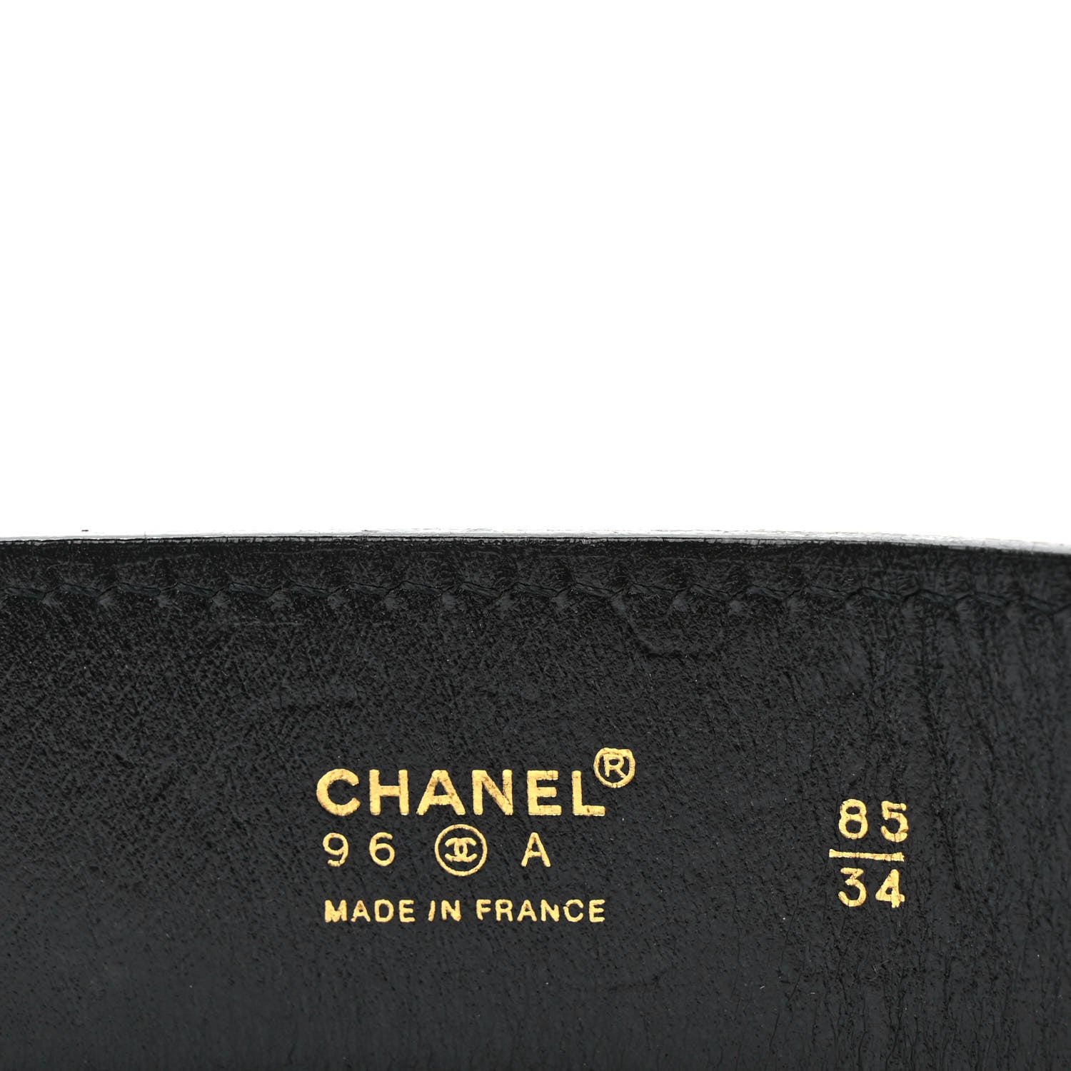 Chanel Calfskin CC Belt 85 34 Black 3 of 5