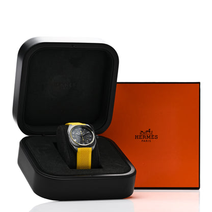 Hermes Glass Fiber Ceramic Rubber 39mm H08 Automatic Watch Yellow 5 of 5