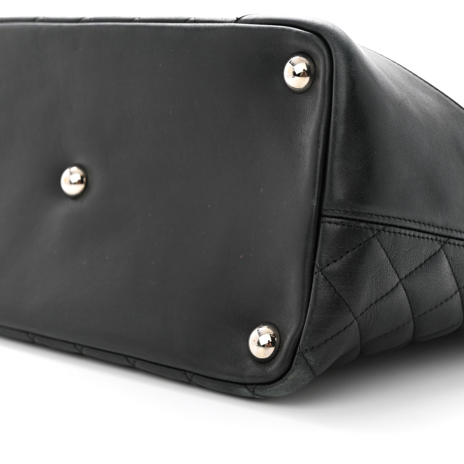 Chanel Calfskin Quilted Large Cambon Tote Black White 10 of 13