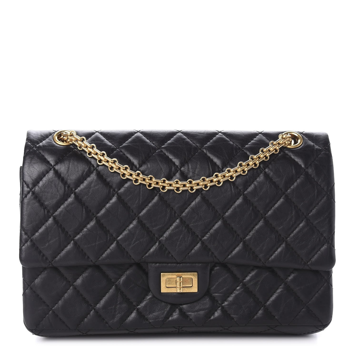 Chanel Aged Calfskin Quilted 2.55 Reissue 226 Flap Black 1 of 13