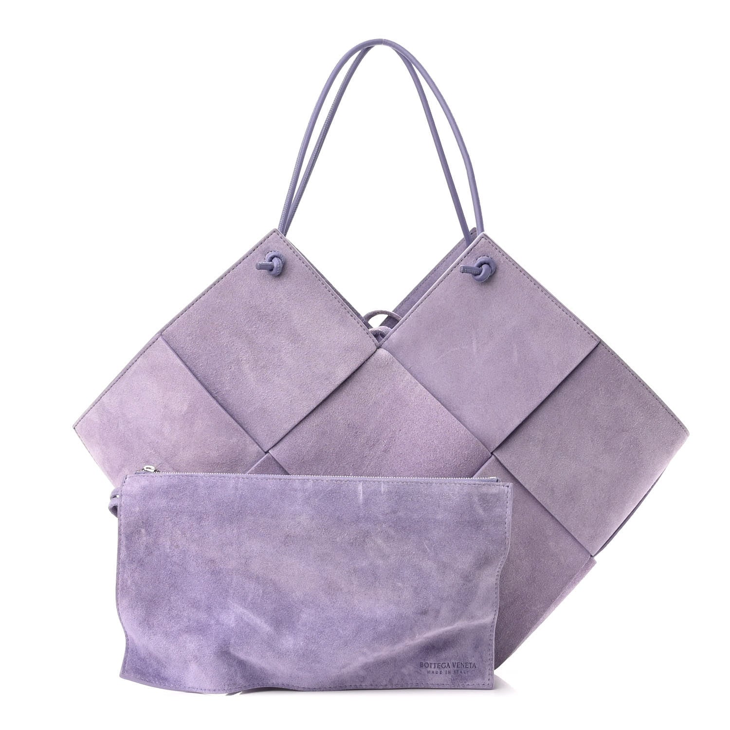Bottega Veneta Suede Maxi Intrecciato Tote Lavender 2 of 10