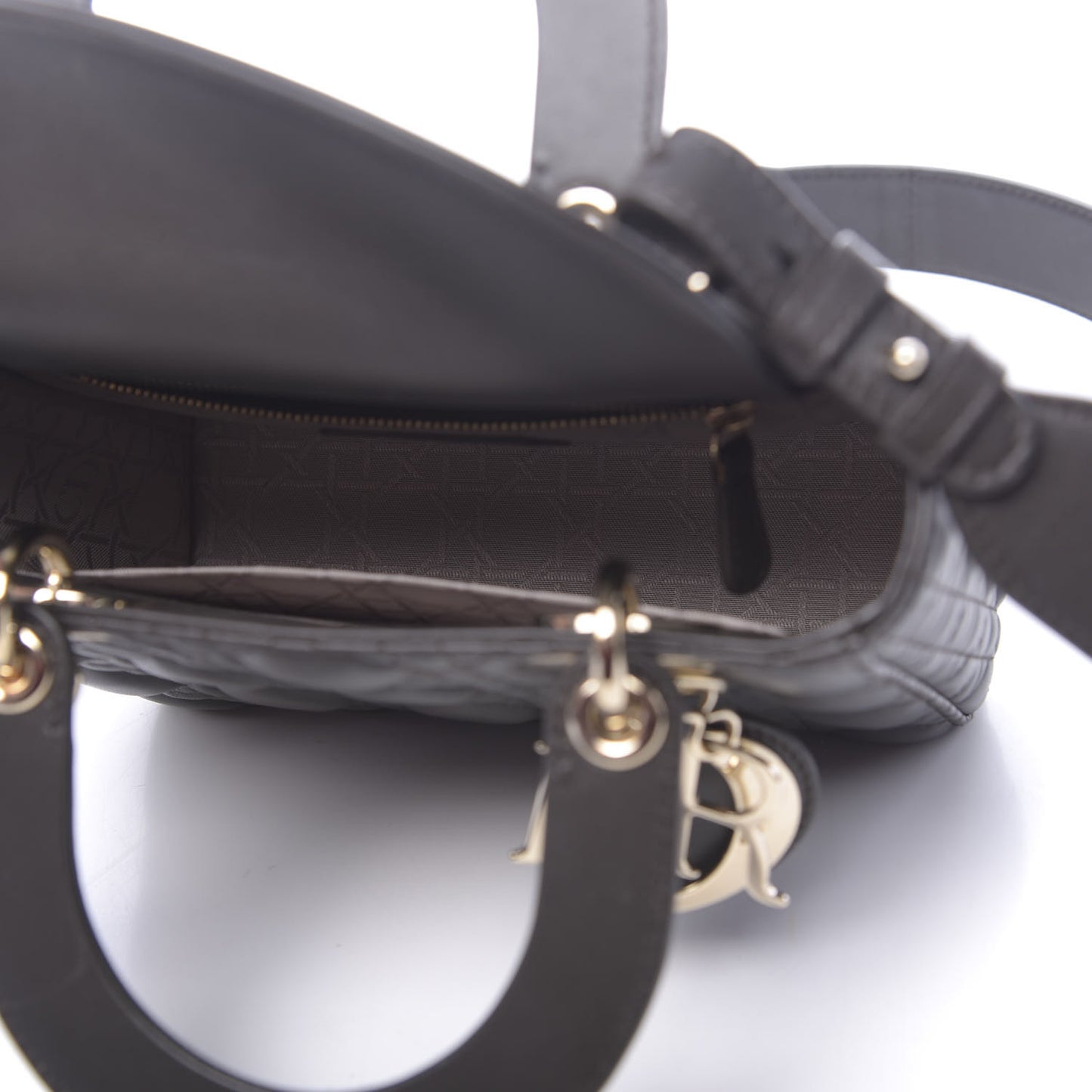 Lambskin Cannage Small Lucky Badges My Lady Dior Black