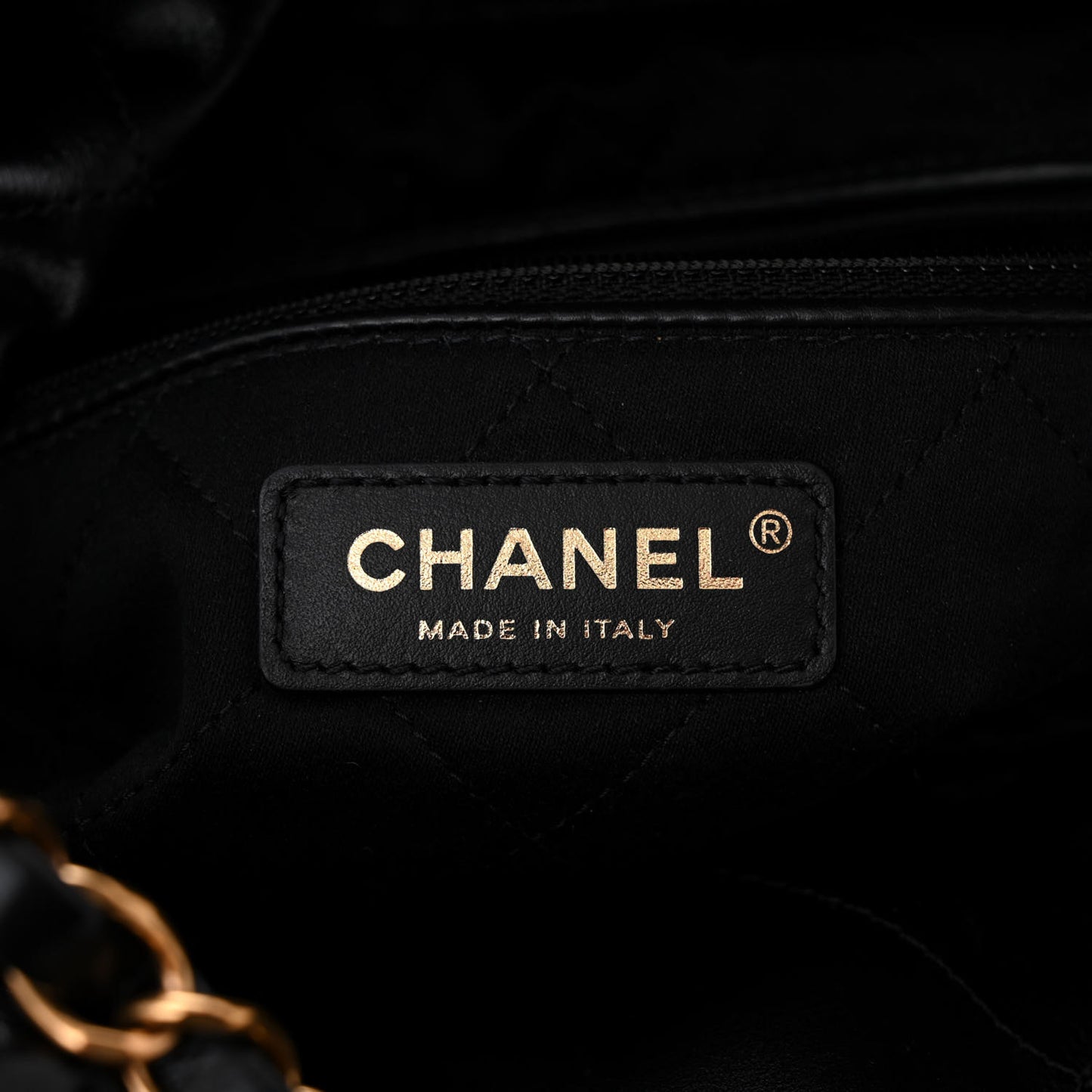 Shiny Calfskin Quilted Small Chanel 22 Black
