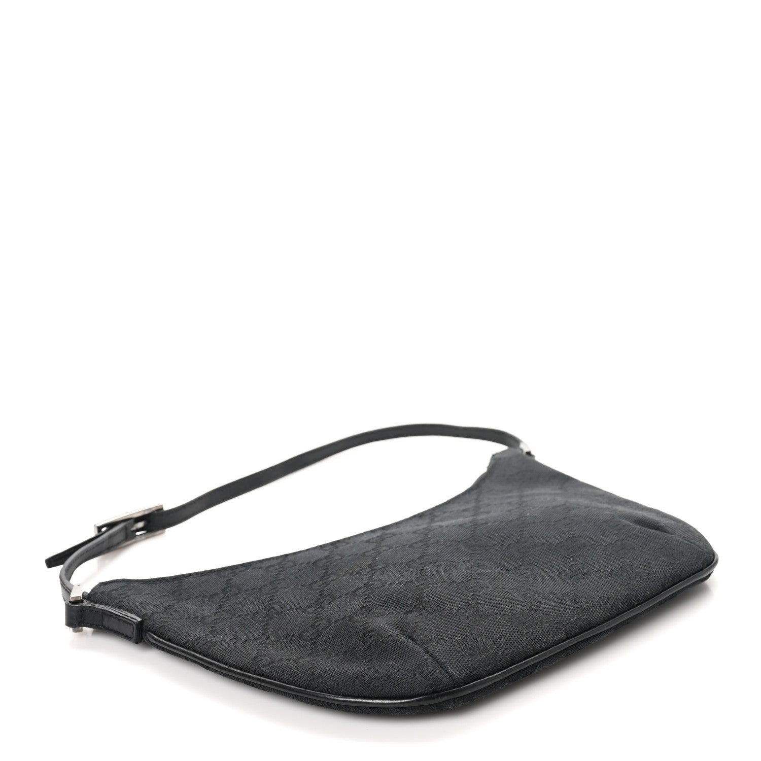 Gucci Denim Monogram Pochette Black 4 of 11