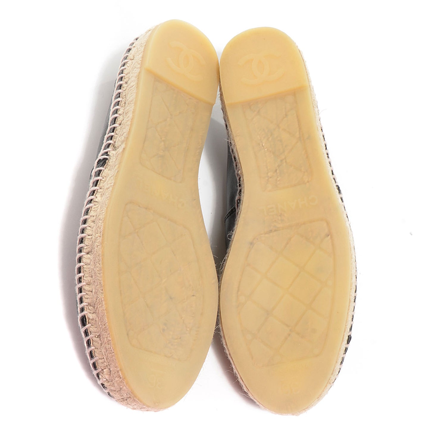 Lambskin CC Espadrilles 36 Black