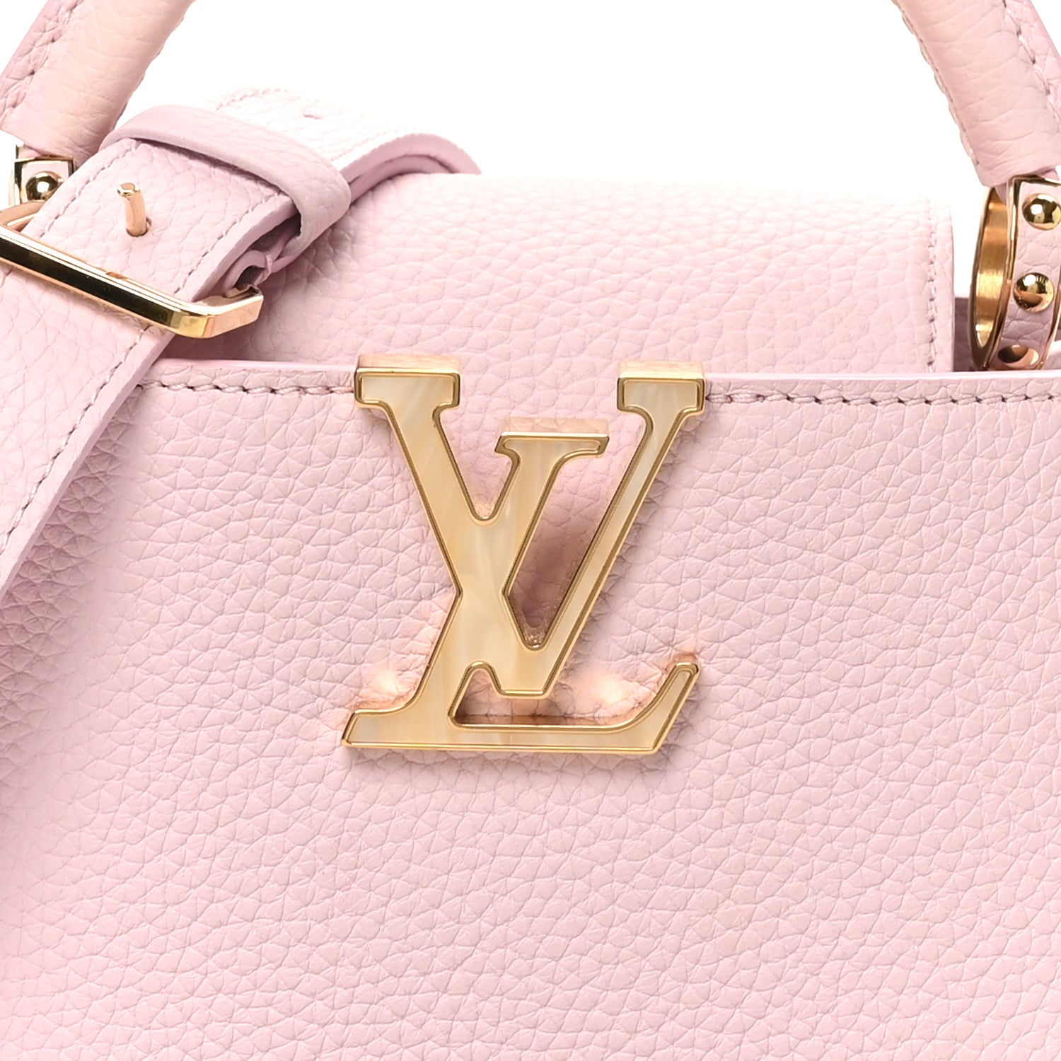 Louis Vuitton Taurillon Harmony Mini Capucines Marshmallow Pink 7 of 9