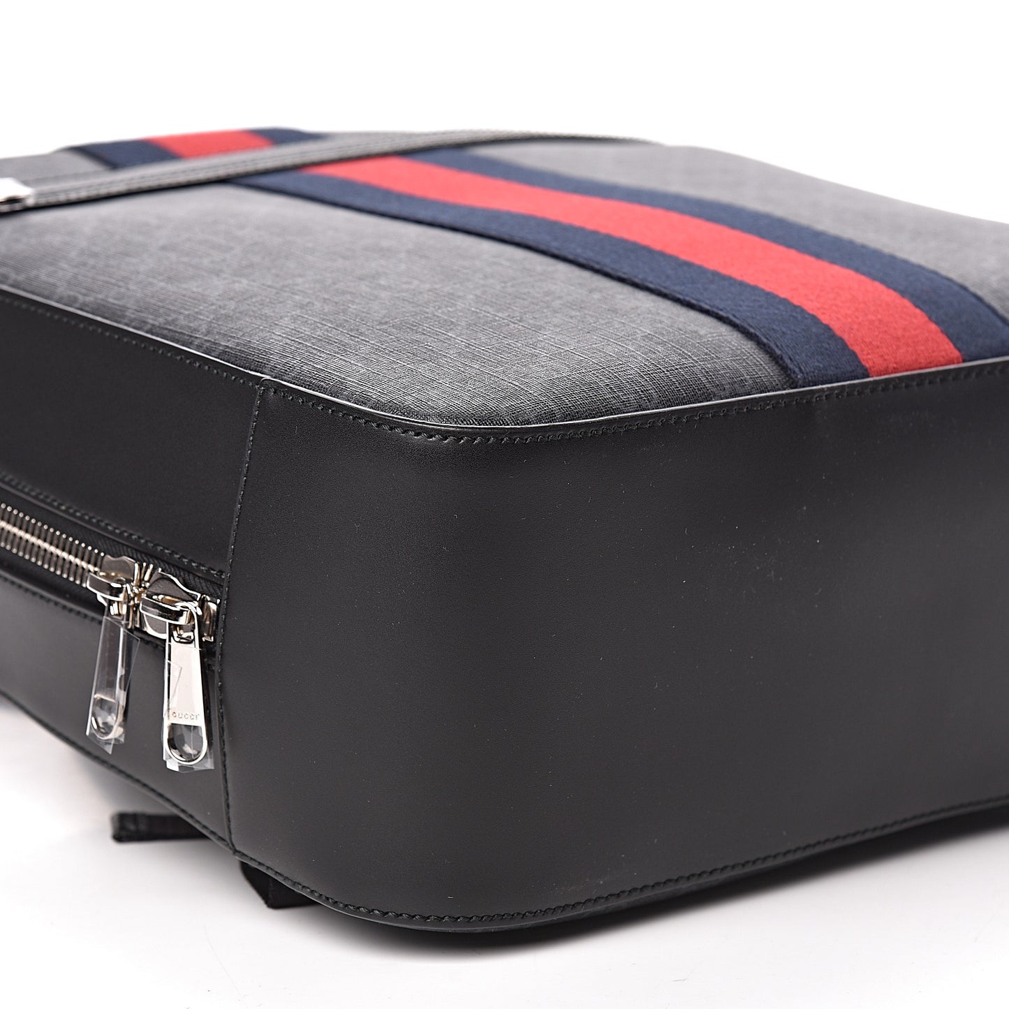 GG Supreme Monogram Web Tote Backpack Black Grey