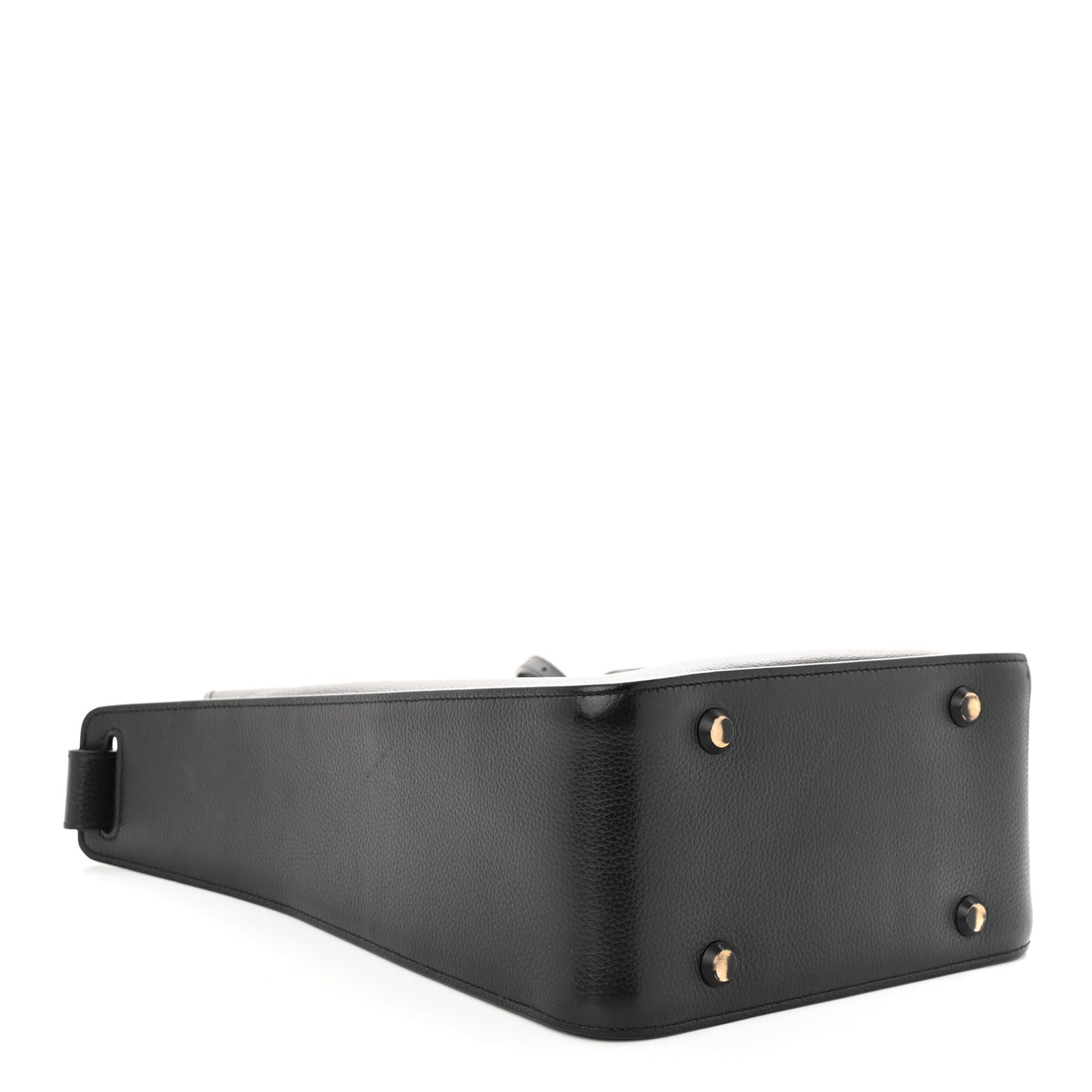 Calfskin Logo Embossed Small Tool 2.0 North-South Tote Black