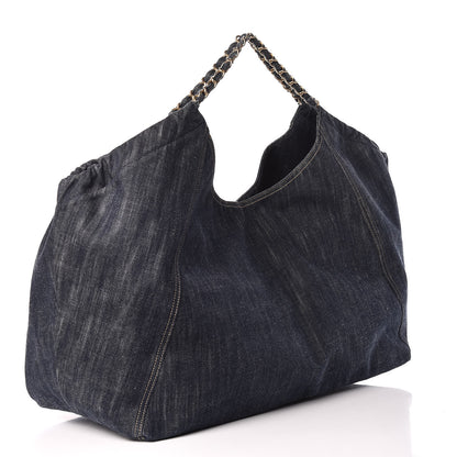 Chanel Denim XXL Coco Cabas Tote Blue 3 of 12