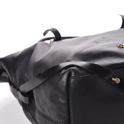 Burberry Lambskin Medium East West Tote Black 13 of 14