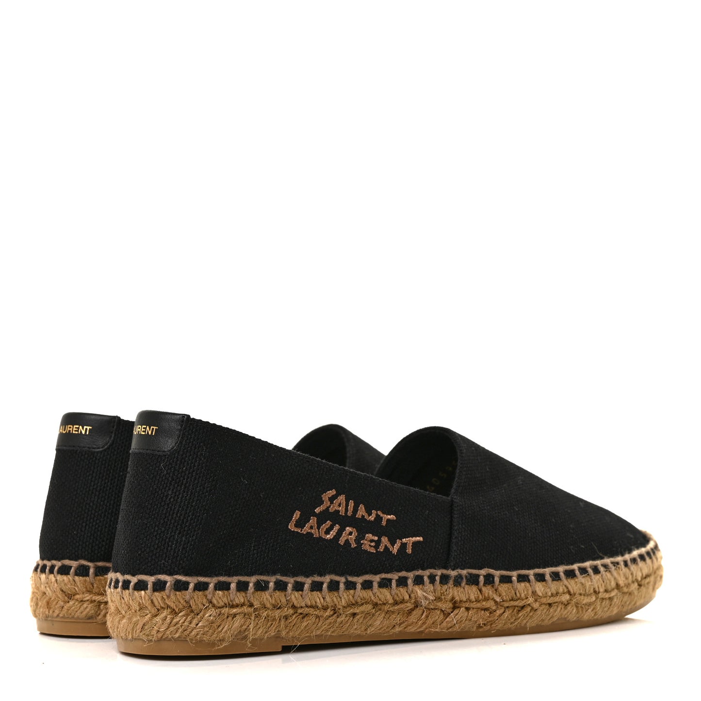 Canvas Nappa Elba Light Logo Embroidered Espadrilles 37 Black