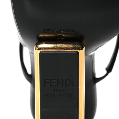 Fendi Calfskin Fendi First 95mm Slide Sandals 36 Black 7 of 12
