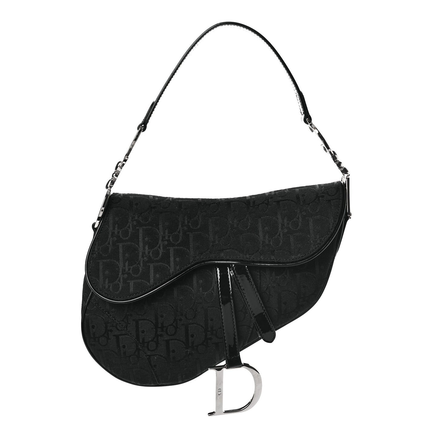 Monogram Saddle Bag Black