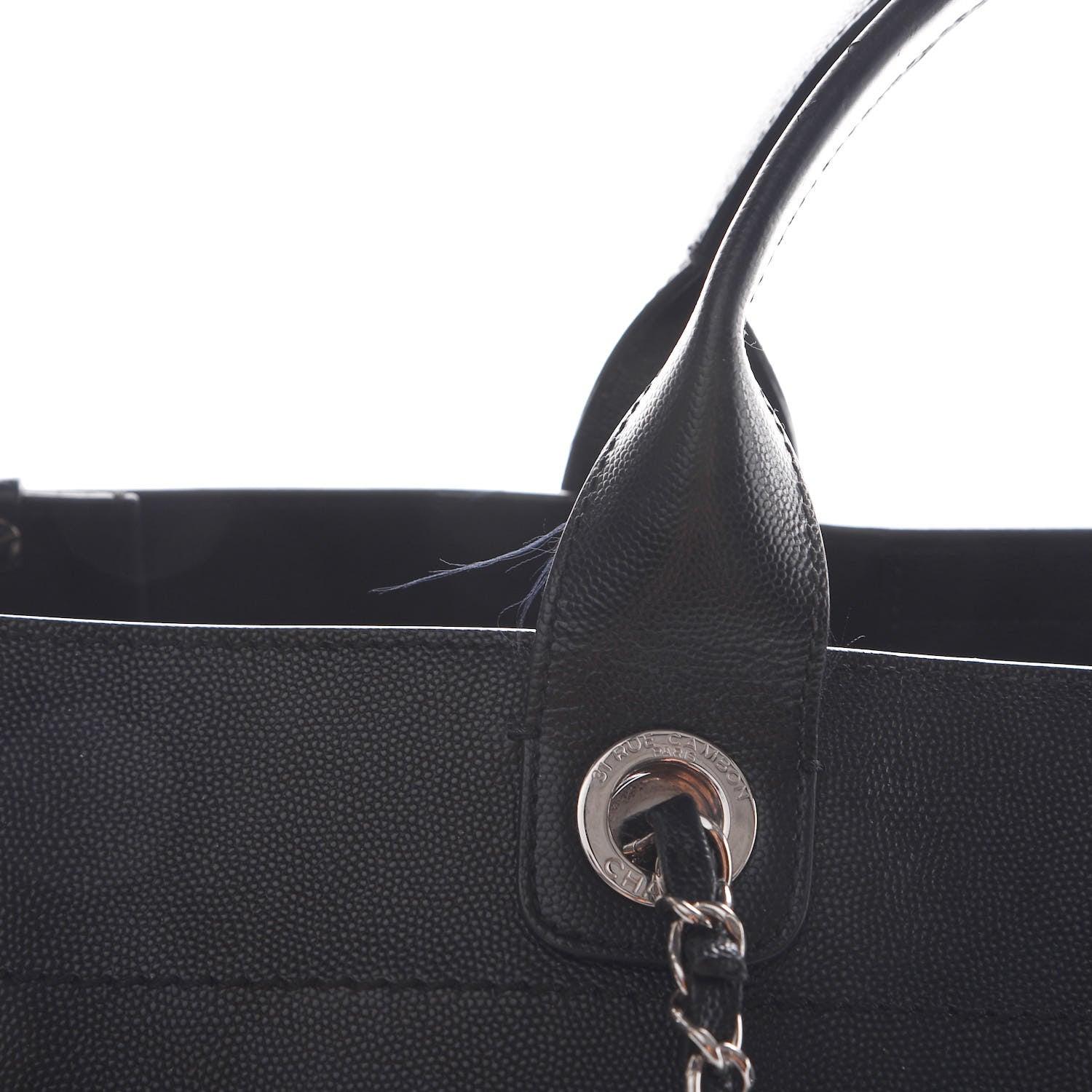 Chanel Caviar Medium Studded Deauville Tote Black 11 of 20