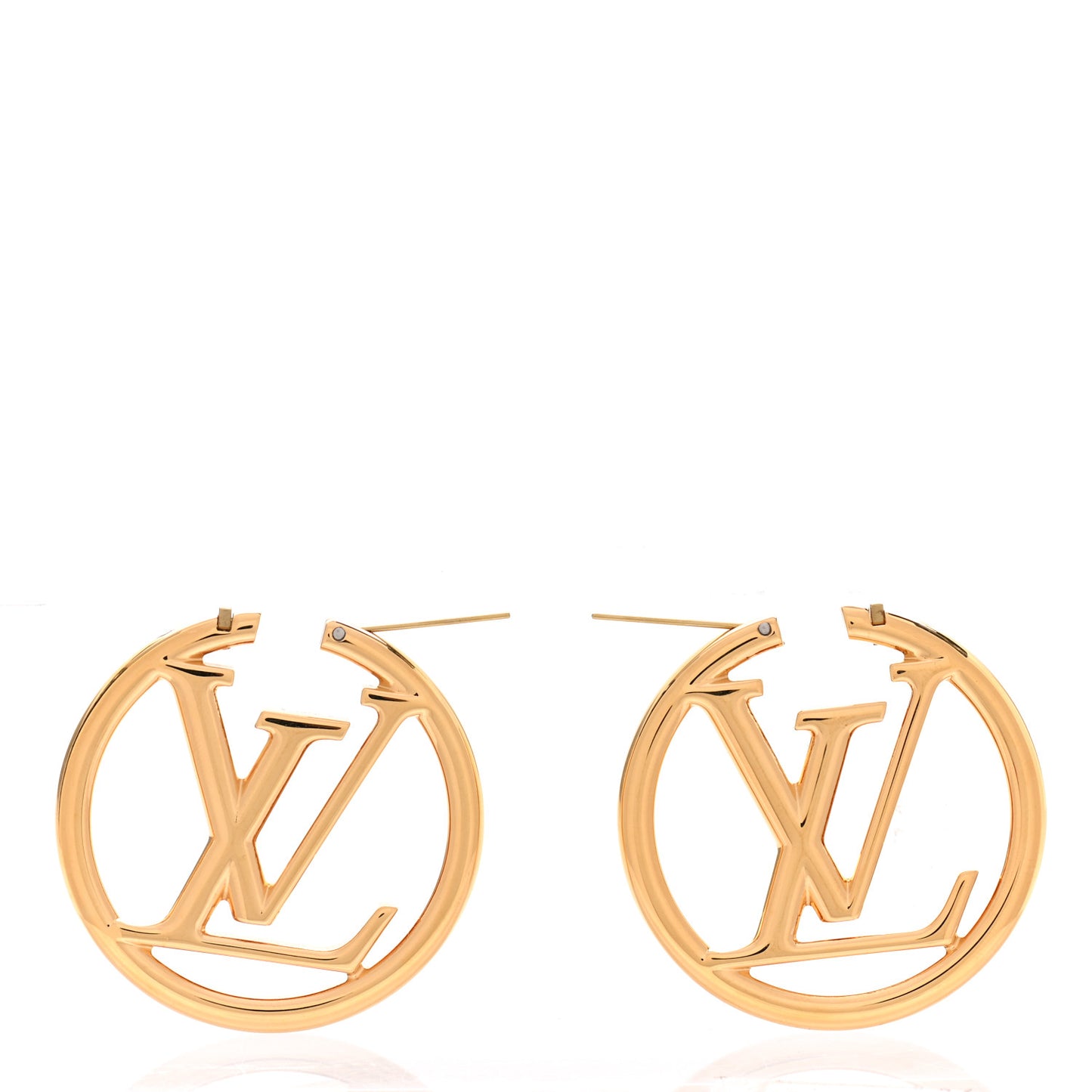 Metal Louise Hoop Earrings Gold