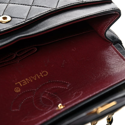 Chanel Lambskin Quilted Small Double Flap Black 10 of 12